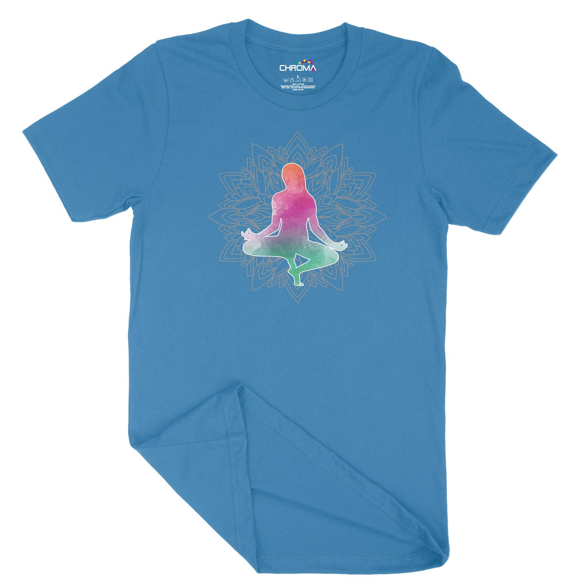 Yoga Asanas Unisex Adult T-Shirt Chroma Clothing