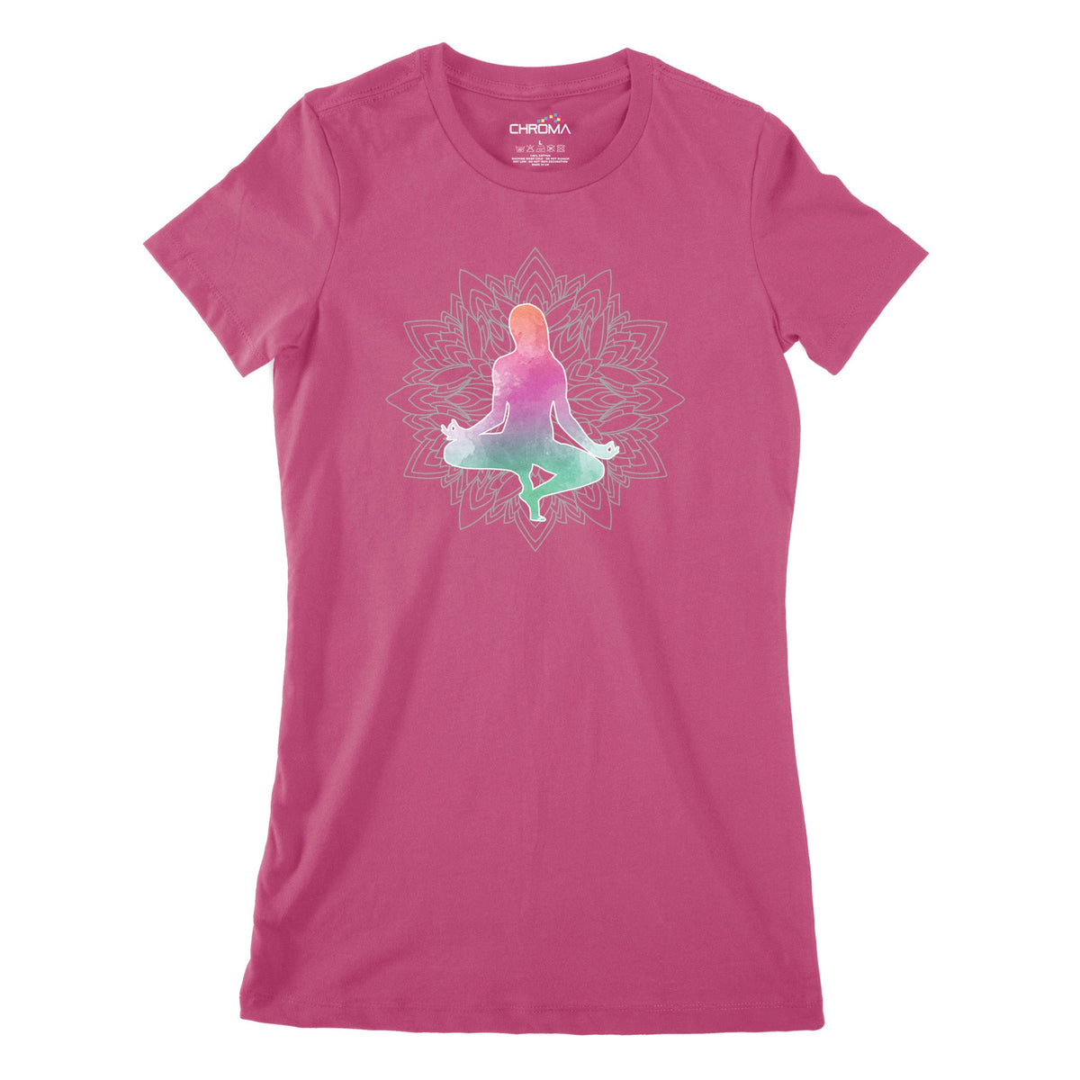 Yoga Asanas Women's Classic Fitted T-Shirt Chroma Clothing