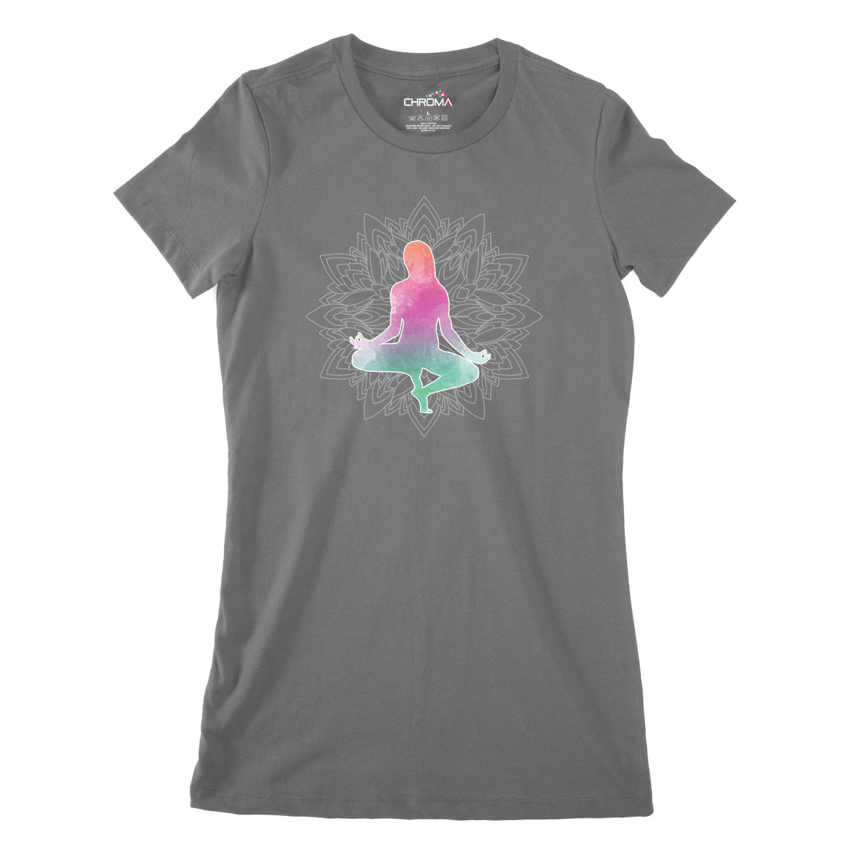 Yoga Asanas Women's Classic Fitted T-Shirt Chroma Clothing