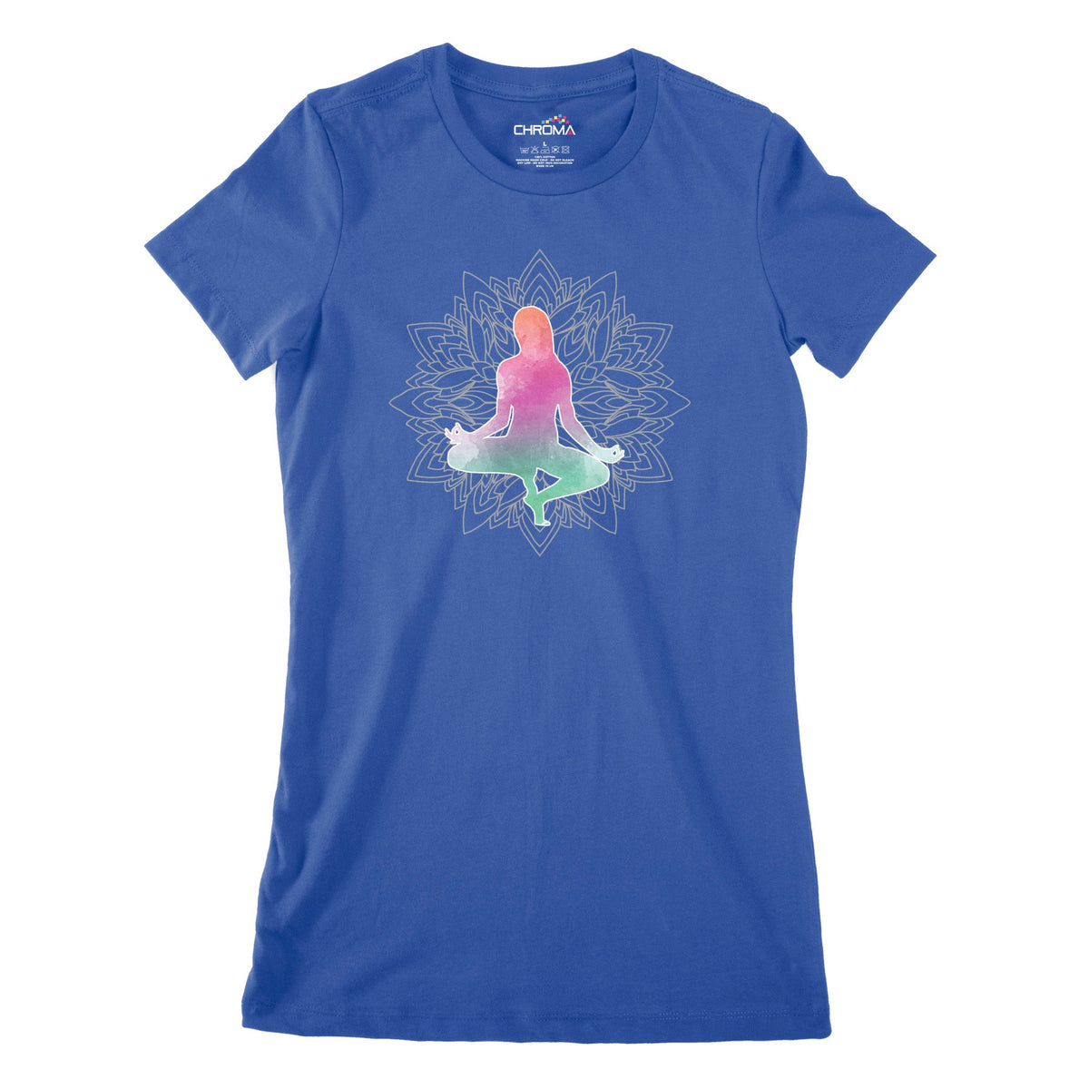 Yoga Asanas Women's Classic Fitted T-Shirt Chroma Clothing