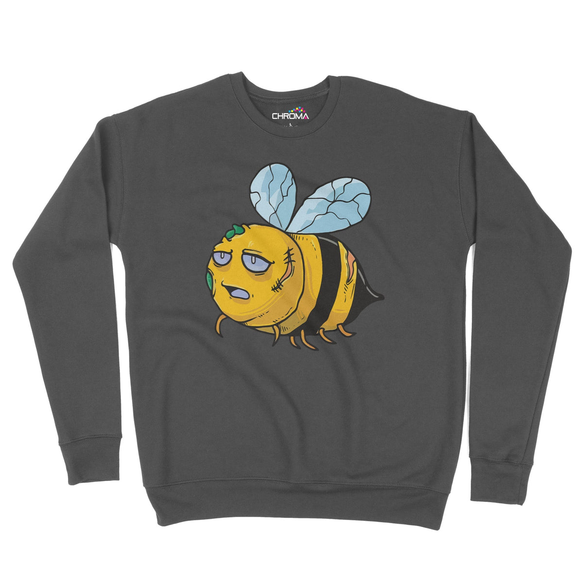 Zom Bee Halloween Unisex Adult Sweatshirt | Premium Halloween Clothing Chroma Clothing