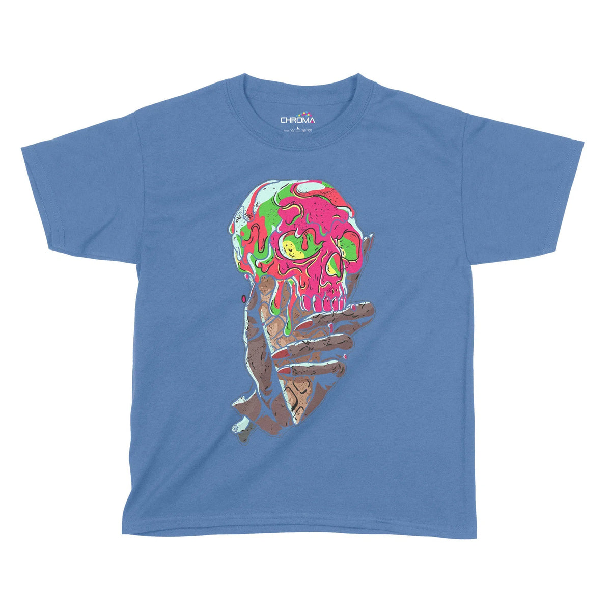 Zombie Ice Cream Halloween Kids T-Shirt | Premium Halloween Clothing Chroma Clothing