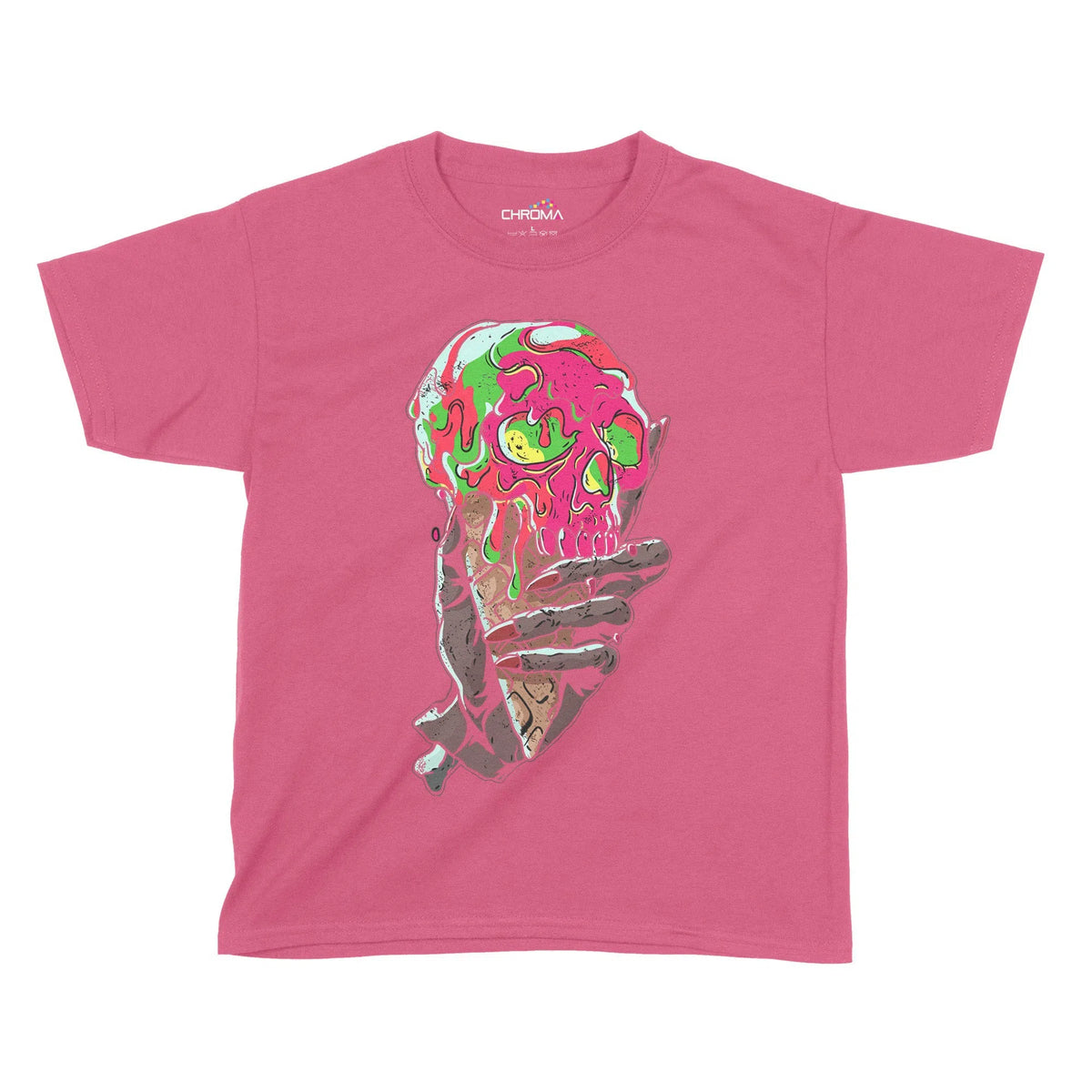 Zombie Ice Cream Halloween Kids T-Shirt | Premium Halloween Clothing Chroma Clothing