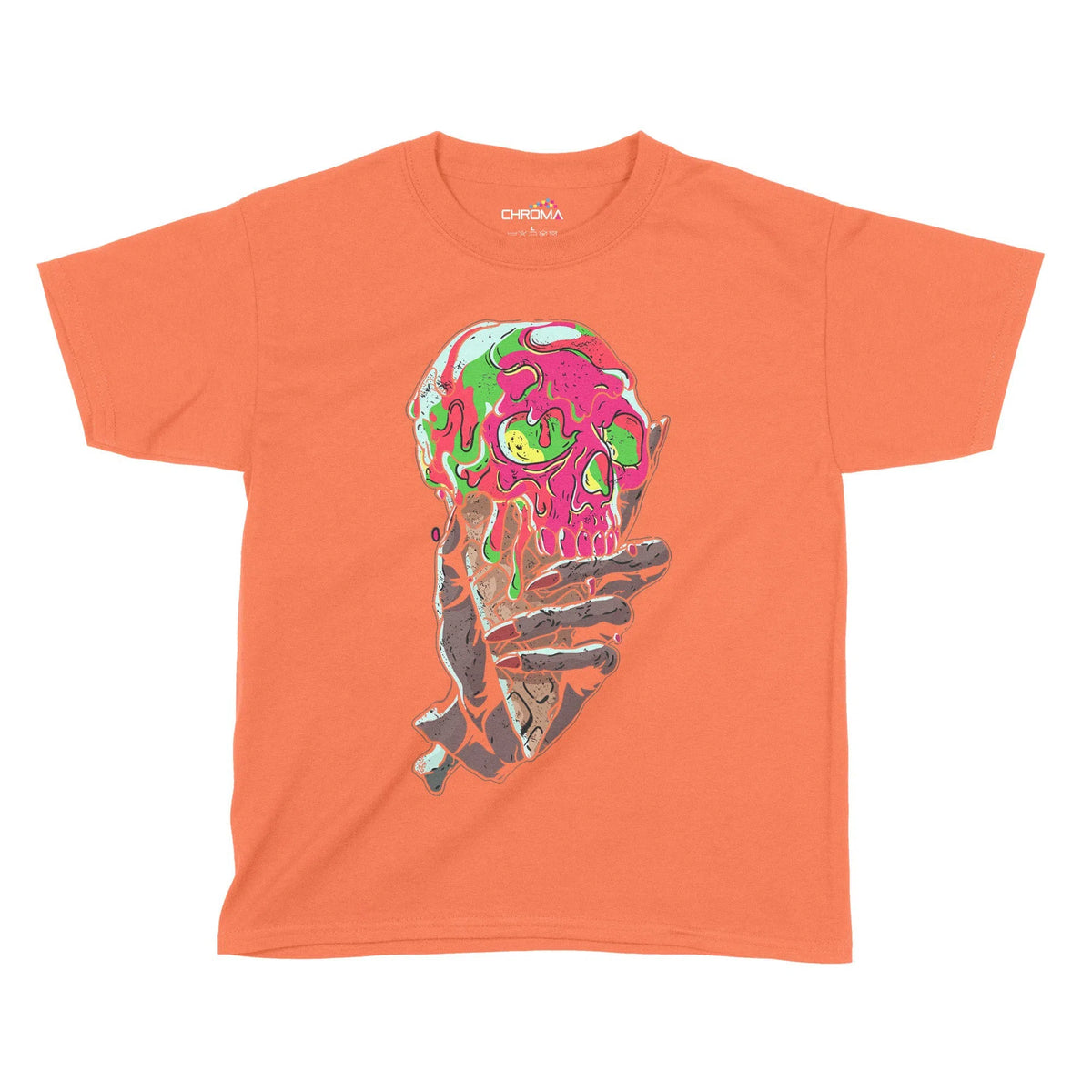 Zombie Ice Cream Halloween Kids T-Shirt | Premium Halloween Clothing Chroma Clothing